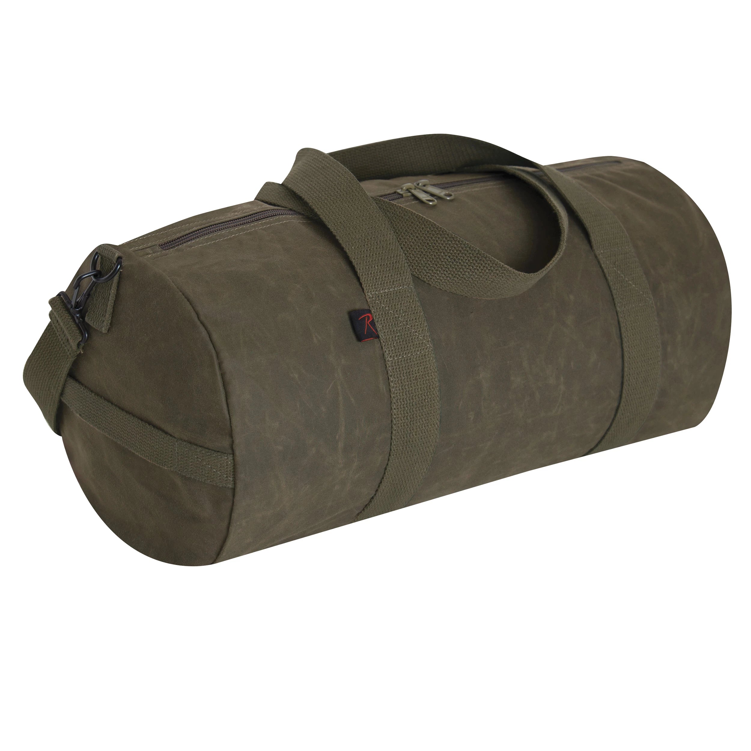 Waxed Canvas Shoulder Duffle Bag - 19 Inch