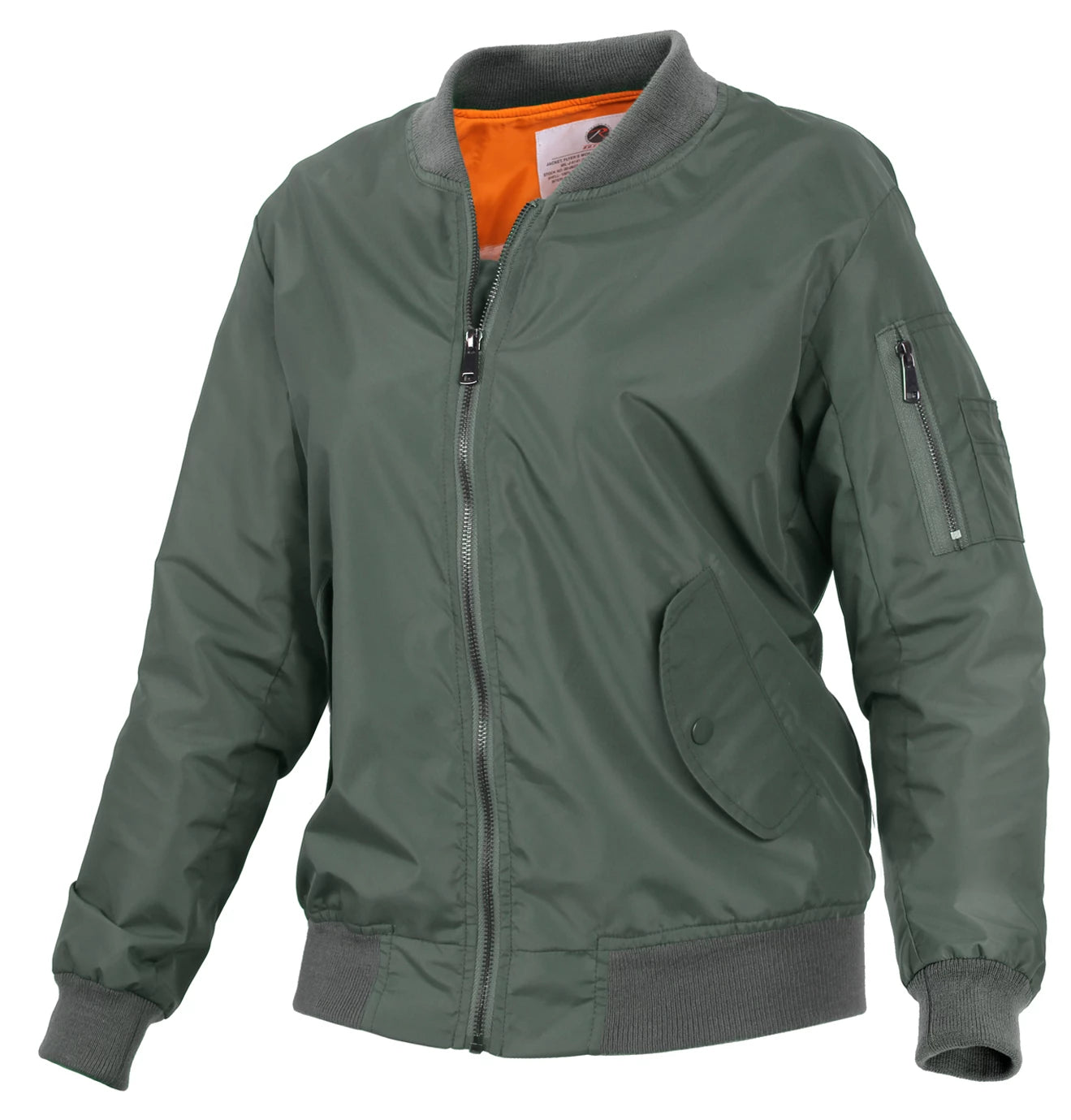 Rothco Womens Lightweight MA-1 Flight Jacket Women's Apparel reverse view