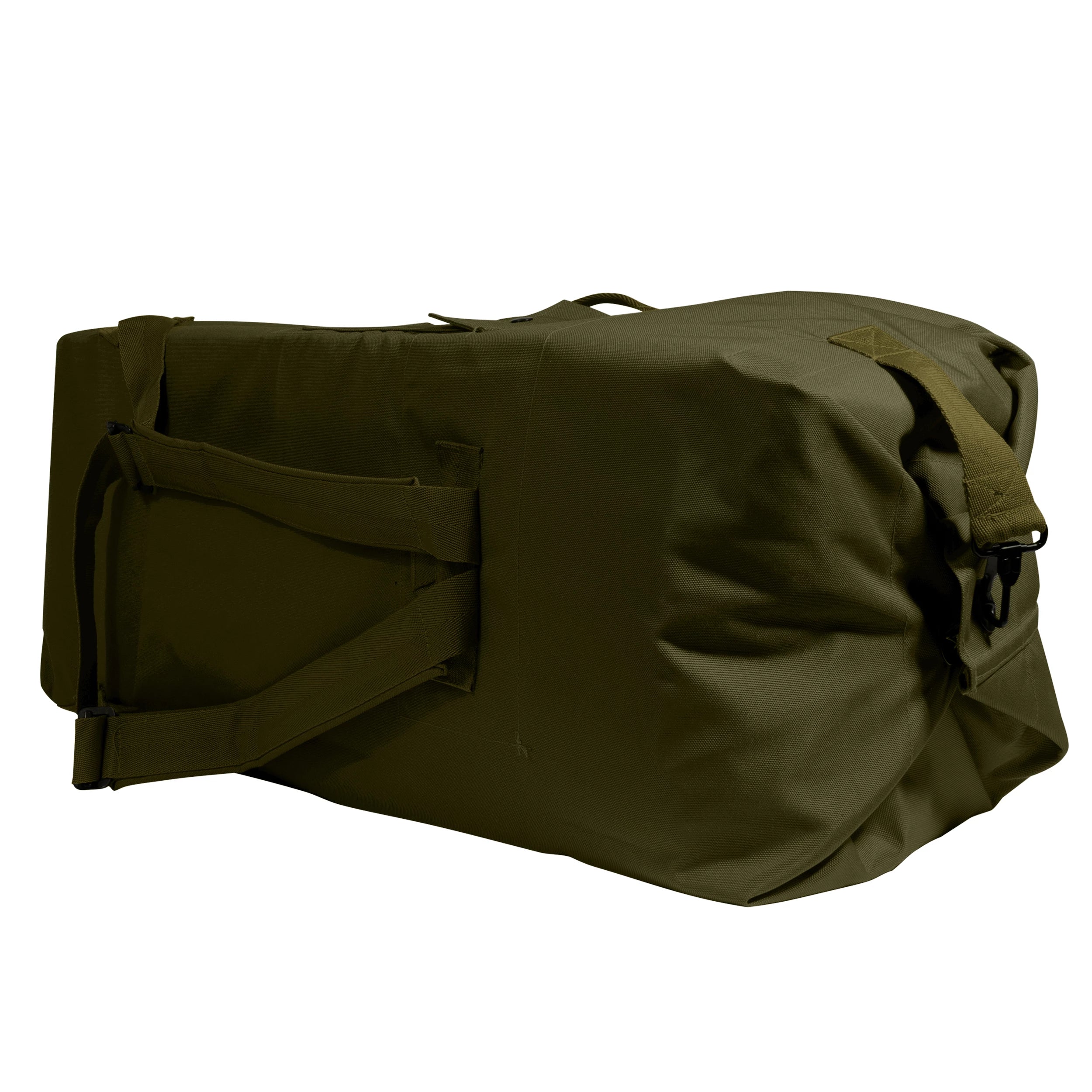 Rothco G.I. Type Enhanced Double Strap Duffle Bag Olive Drab close-up photo