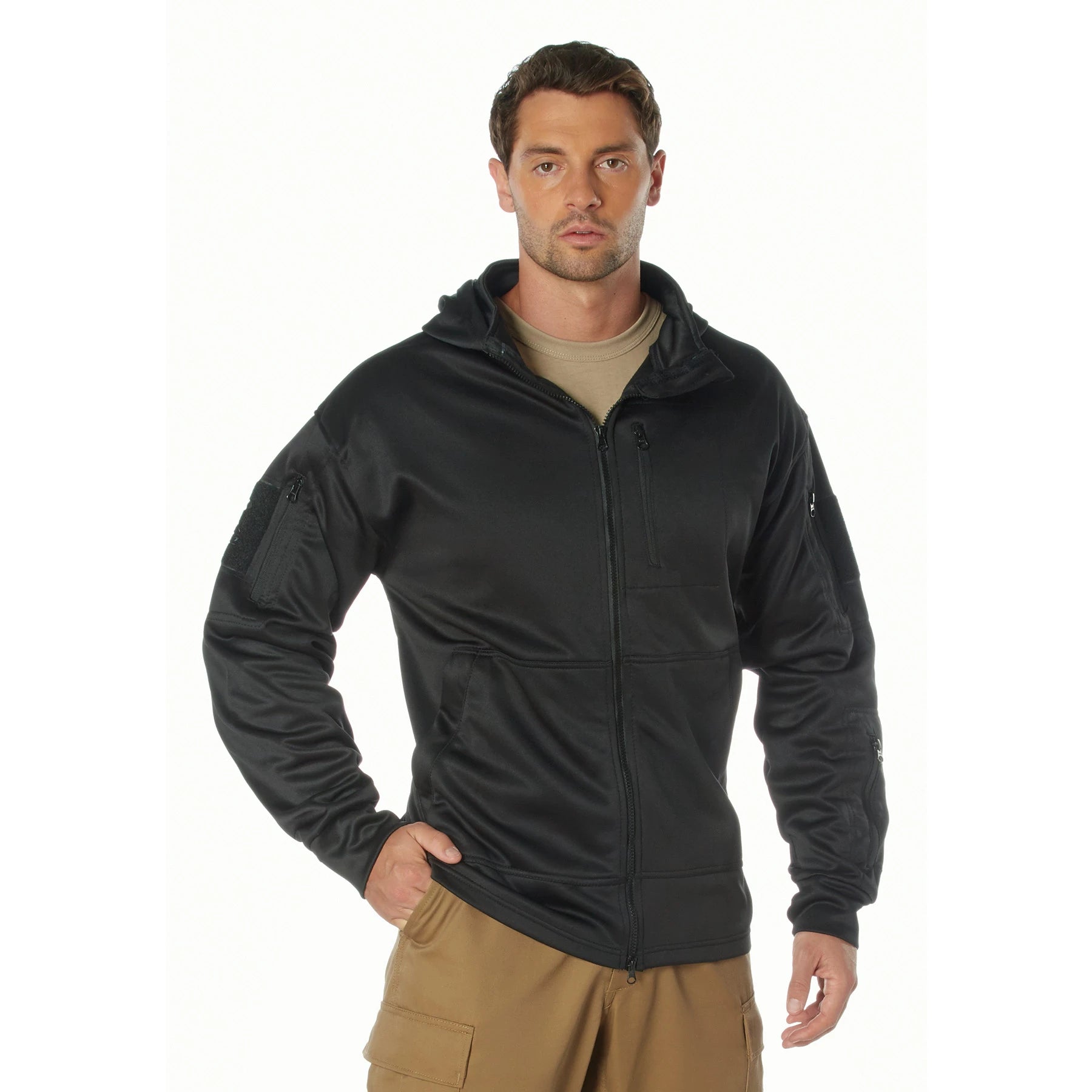 Rothco Tactical Zip Up Hoodie Sweatshirts & Hoodies angled product photo