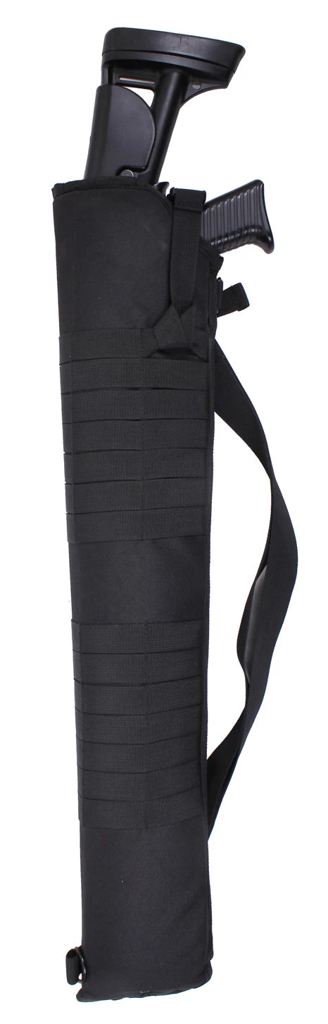 Rothco Tactical MOLLE Shotgun Scabbard Black Shooting Accessories angled product photo