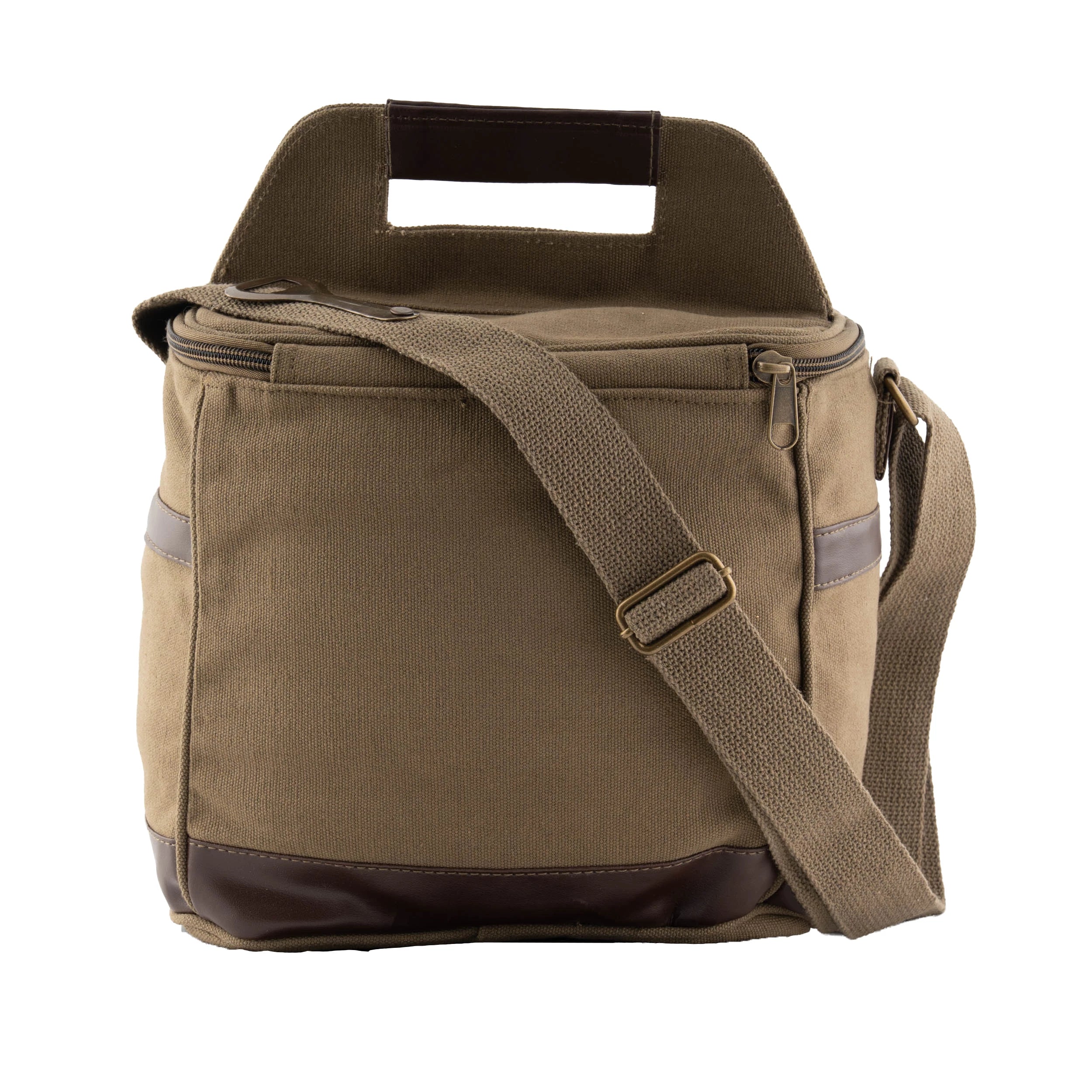 Rothco Canvas Insulated Cooler Bag Olive Drab New Arrivals side detail photo