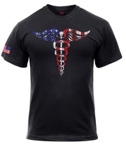 Rothco Medical Symbol Caduceus T-Shirt - Black Graphic Print additional view