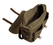 Rothco Deluxe Vintage Canvas Messenger Bag - Olive Drab angled product photo