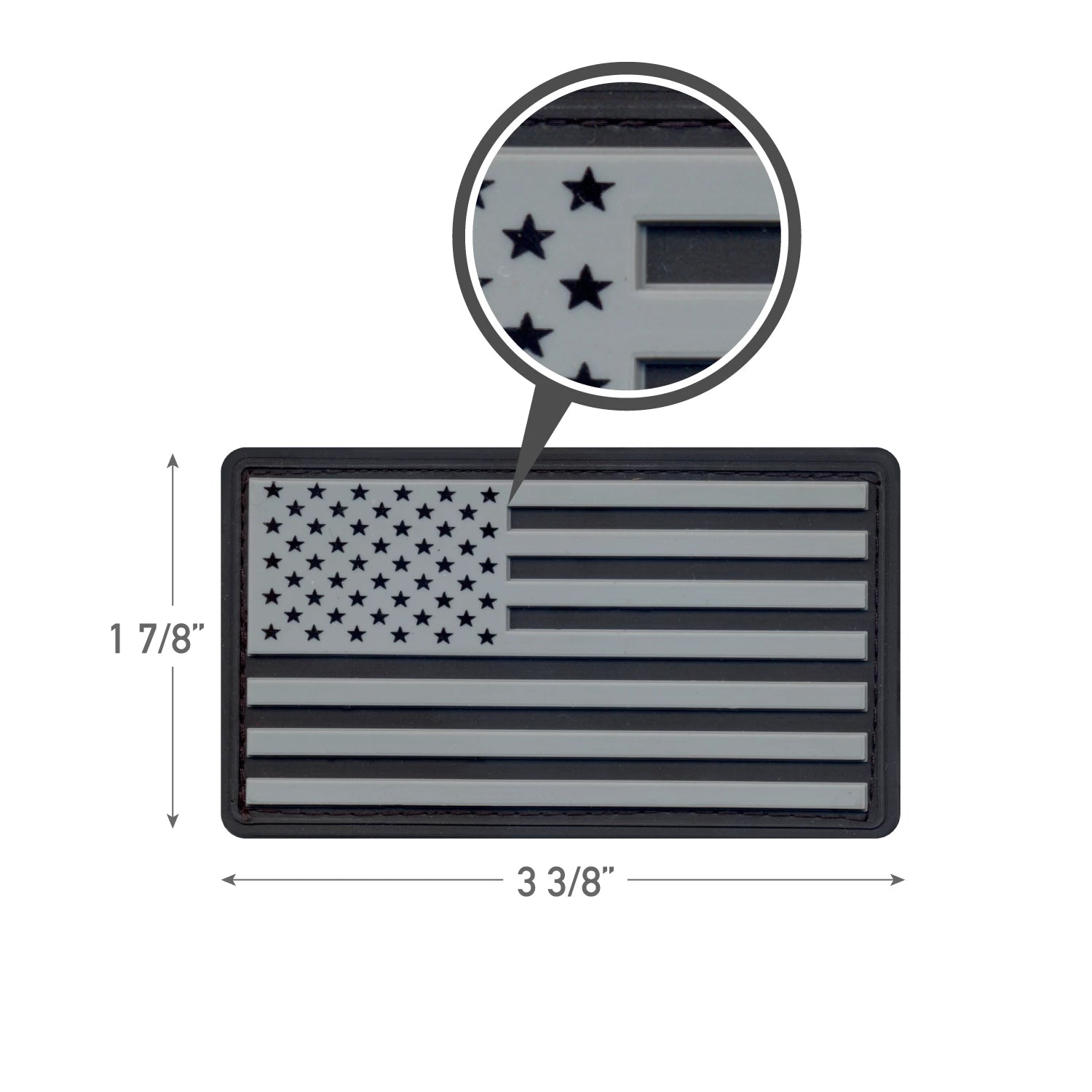 Rothco PVC US Flag Patch With Hook Back