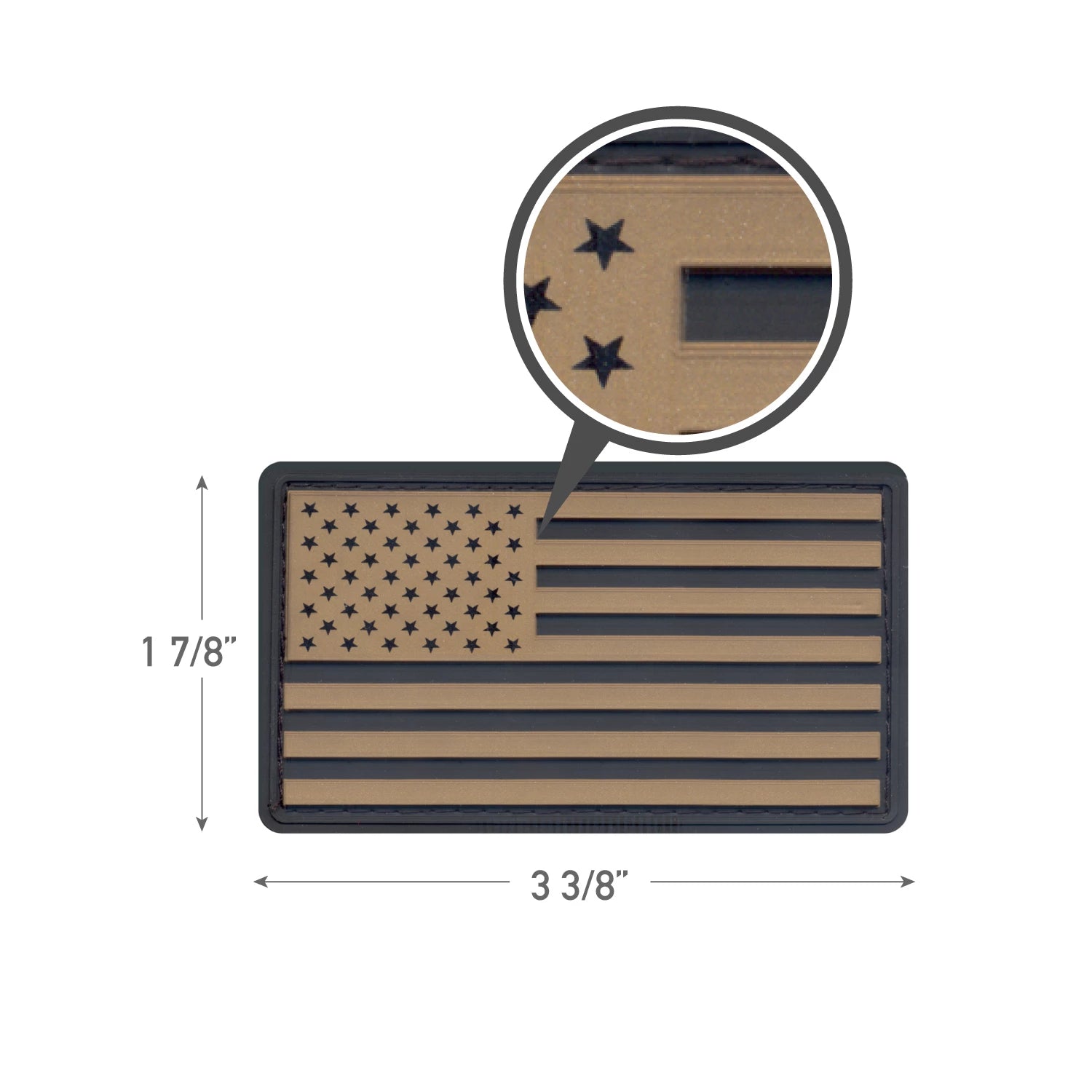 Rothco PVC US Flag Patch With Hook Back