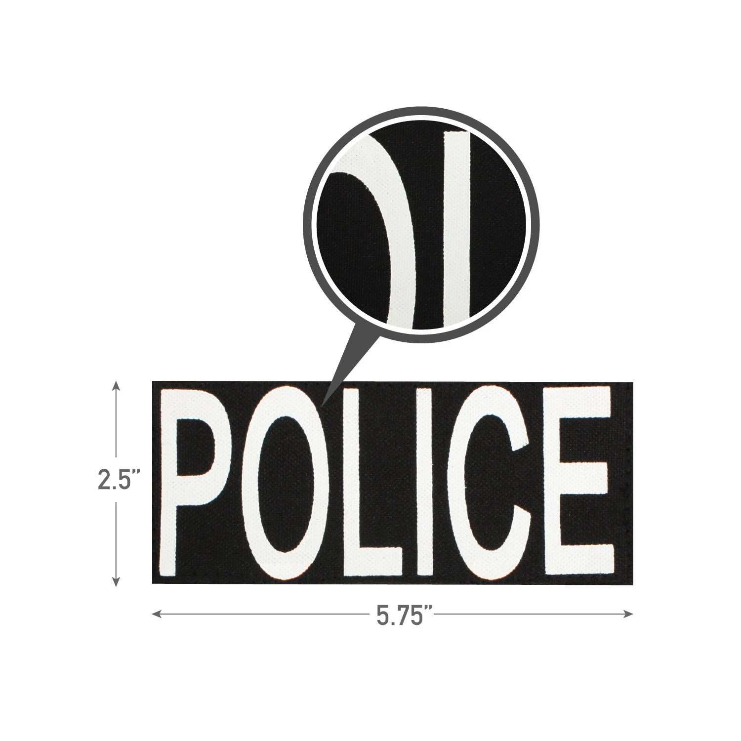 Rothco Police Patch With Hook Back Public Safety Patches close-up photo
