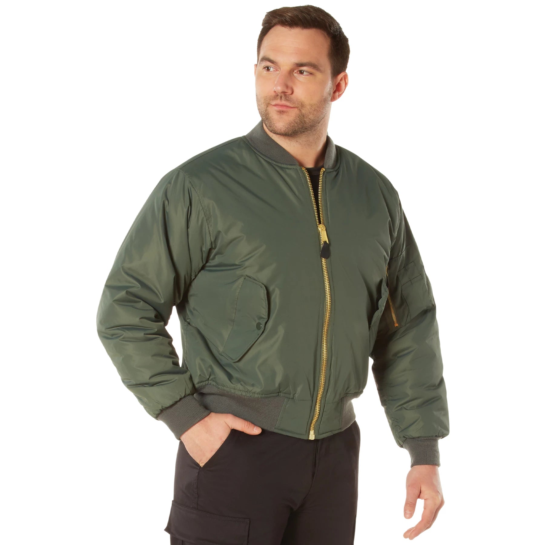 Rothco Enhanced Nylon MA-1 Flight Jacket Sneak Previews angled product photo