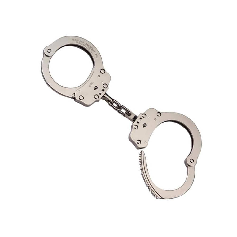 Handcuff Extended Chain Peerless 700C Nickel Handcuff | Security Pro USA