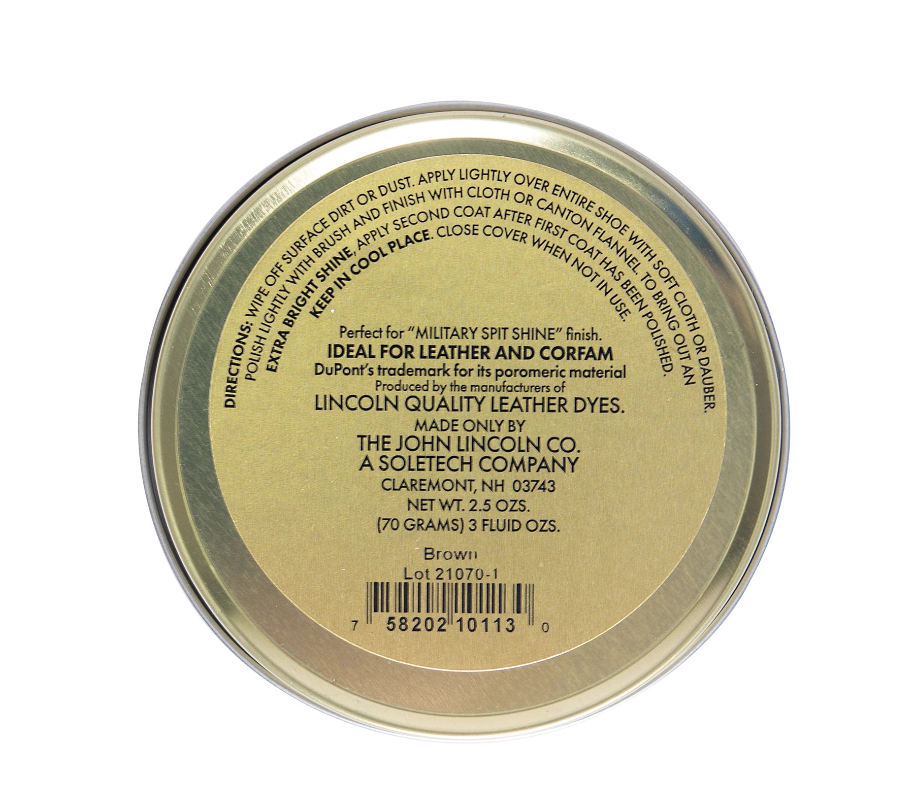 Lincoln Stain Wax Shoe Polish - Brown