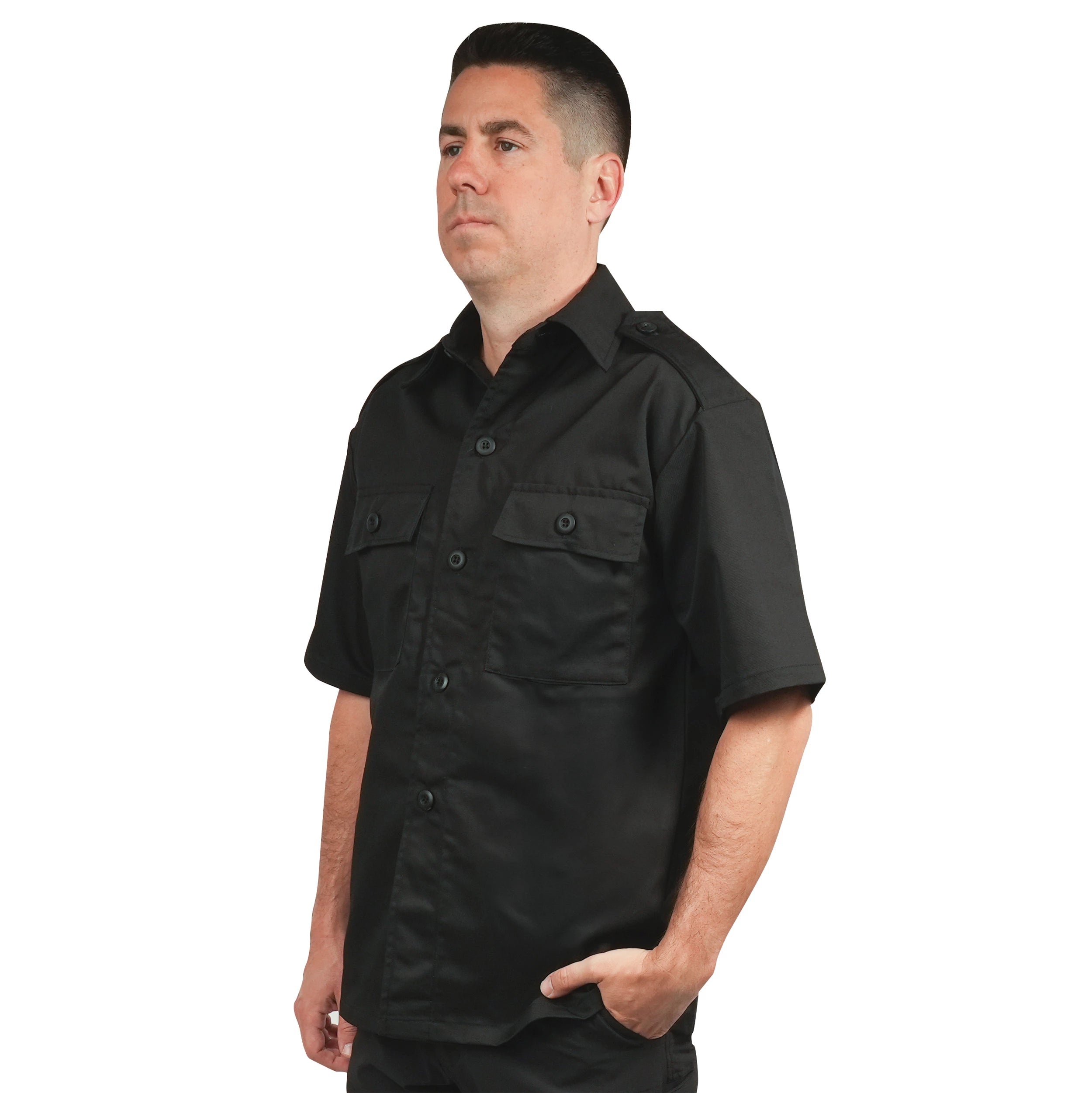 Rothco Short Sleeve Tactical Shirt - Black Sneak Previews detail photo