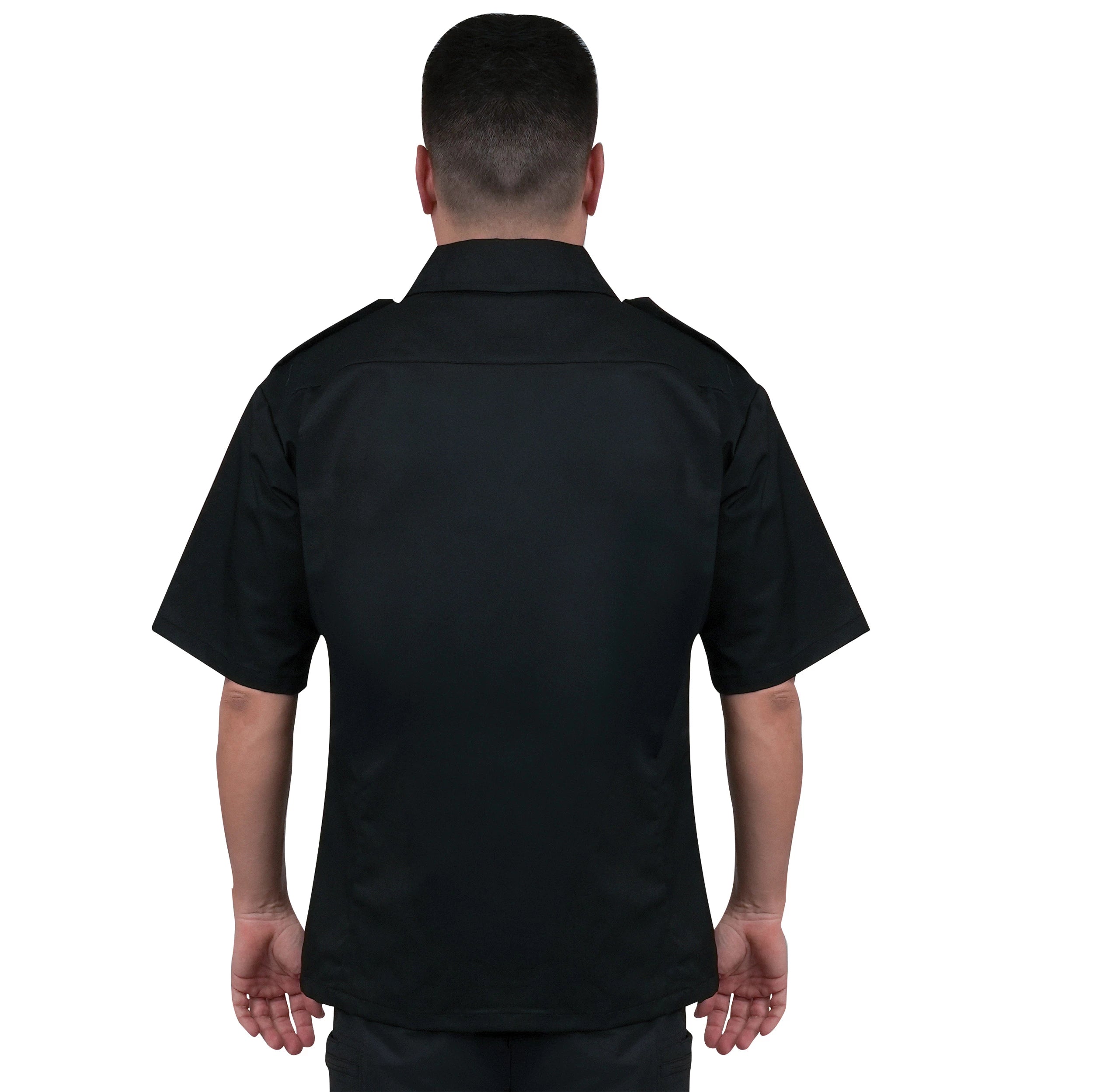 Rothco Short Sleeve Tactical Shirt - Black Sneak Previews close-up photo