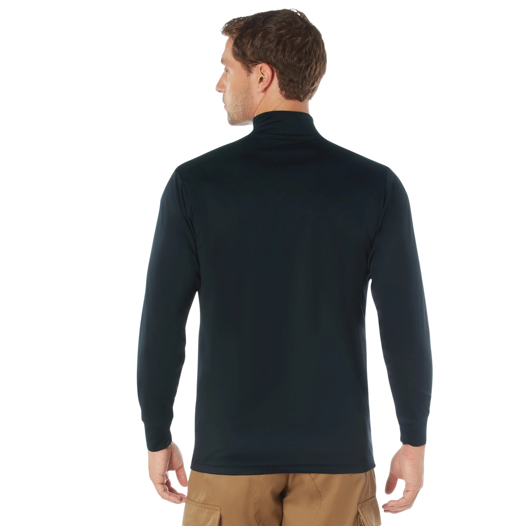 Moisture Wicking Mock Turtleneck - Black