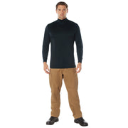 Moisture Wicking Mock Turtleneck - Black