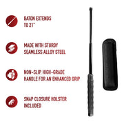 Smith & Wesson 21'' Steel Expandable Baton With Holster