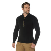 Rothco Quarter Zip Acrylic Commando Sweater Sweaters angled product photo