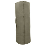 Rothco Canvas Duffle Bag with Side Zipper Coyote Brown angled product photo