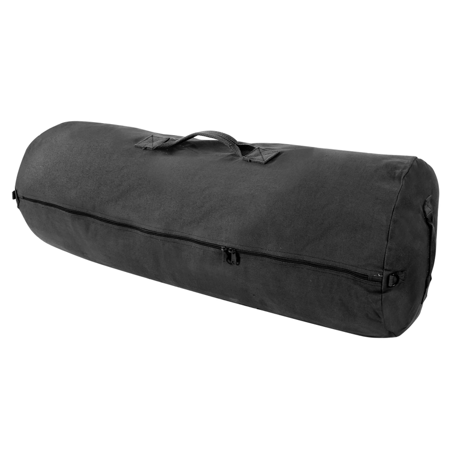 Rothco Canvas Duffle Bag with Side Zipper Coyote Brown 25" close-up photo