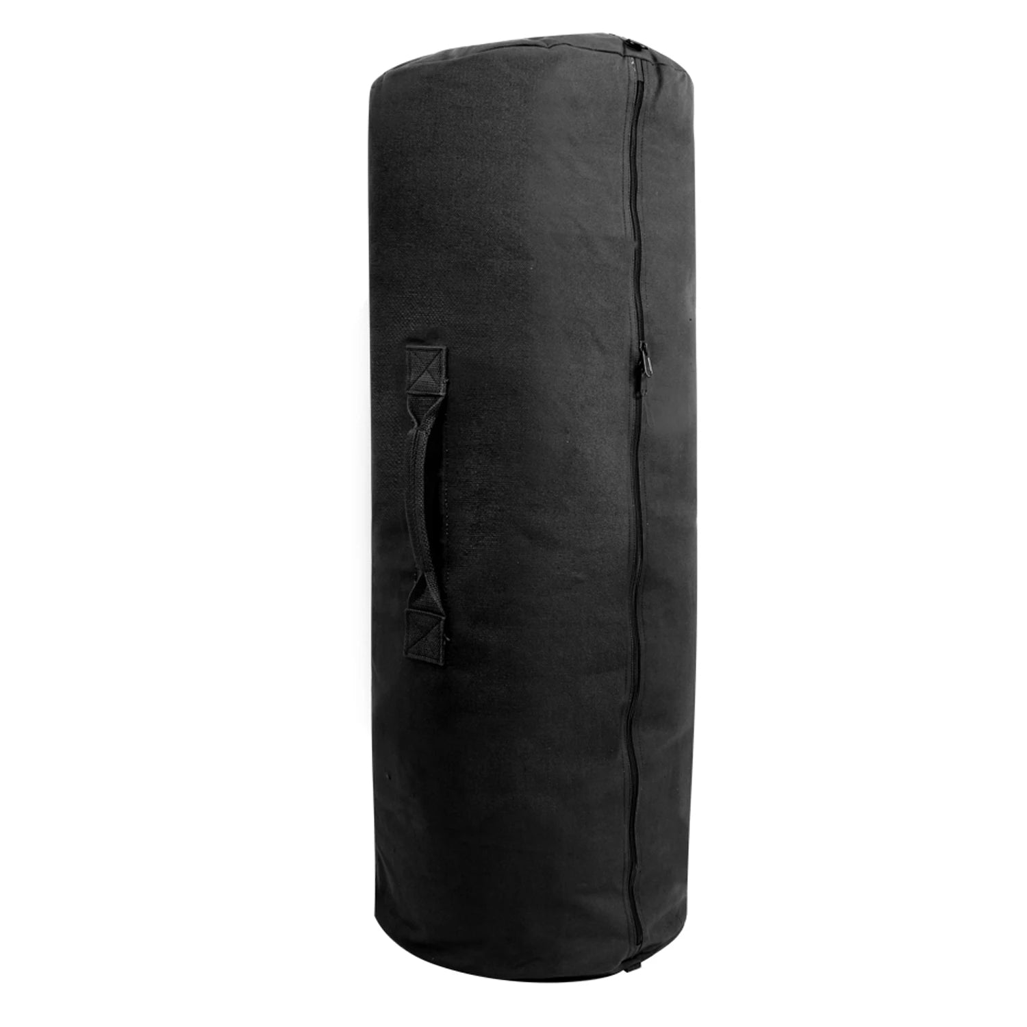 Rothco Canvas Duffle Bag with Side Zipper Coyote Brown 25" reverse view