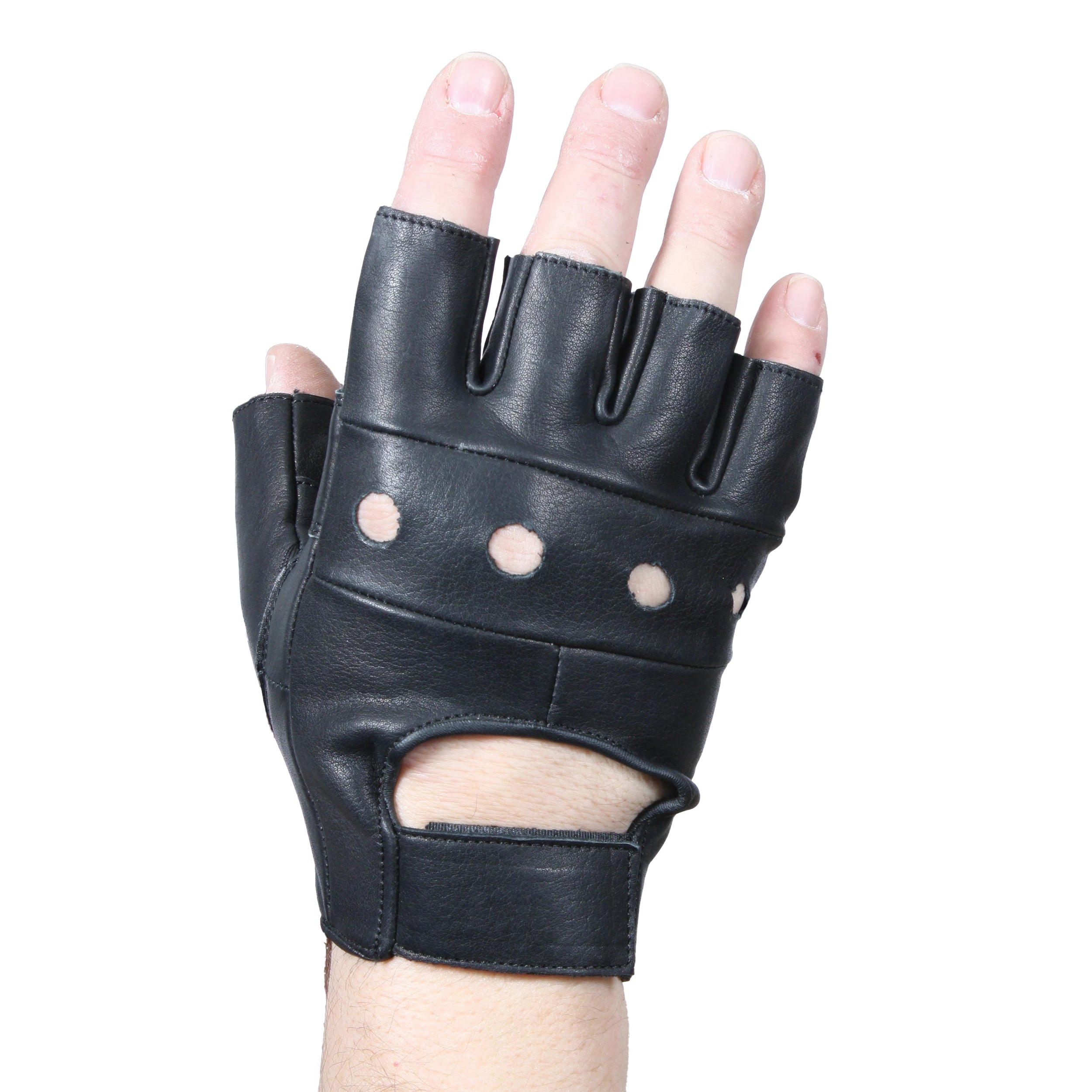 Rothco Fingerless Biker Gloves Duty & Tactical reverse view