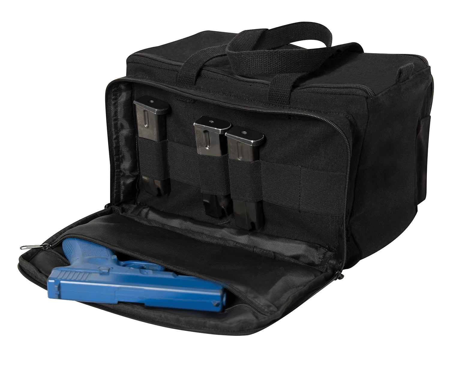 Rothco Canvas Tactical Shooting Range Bag - Black Military side detail photo