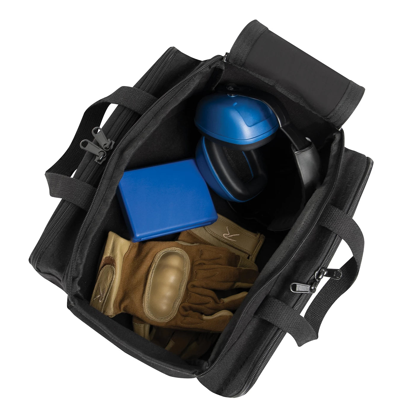 Rothco Canvas Tactical Shooting Range Bag - Black Military Tool close-up photo