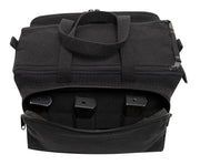 Rothco Canvas Tactical Shooting Range Bag - Black Military angled product photo