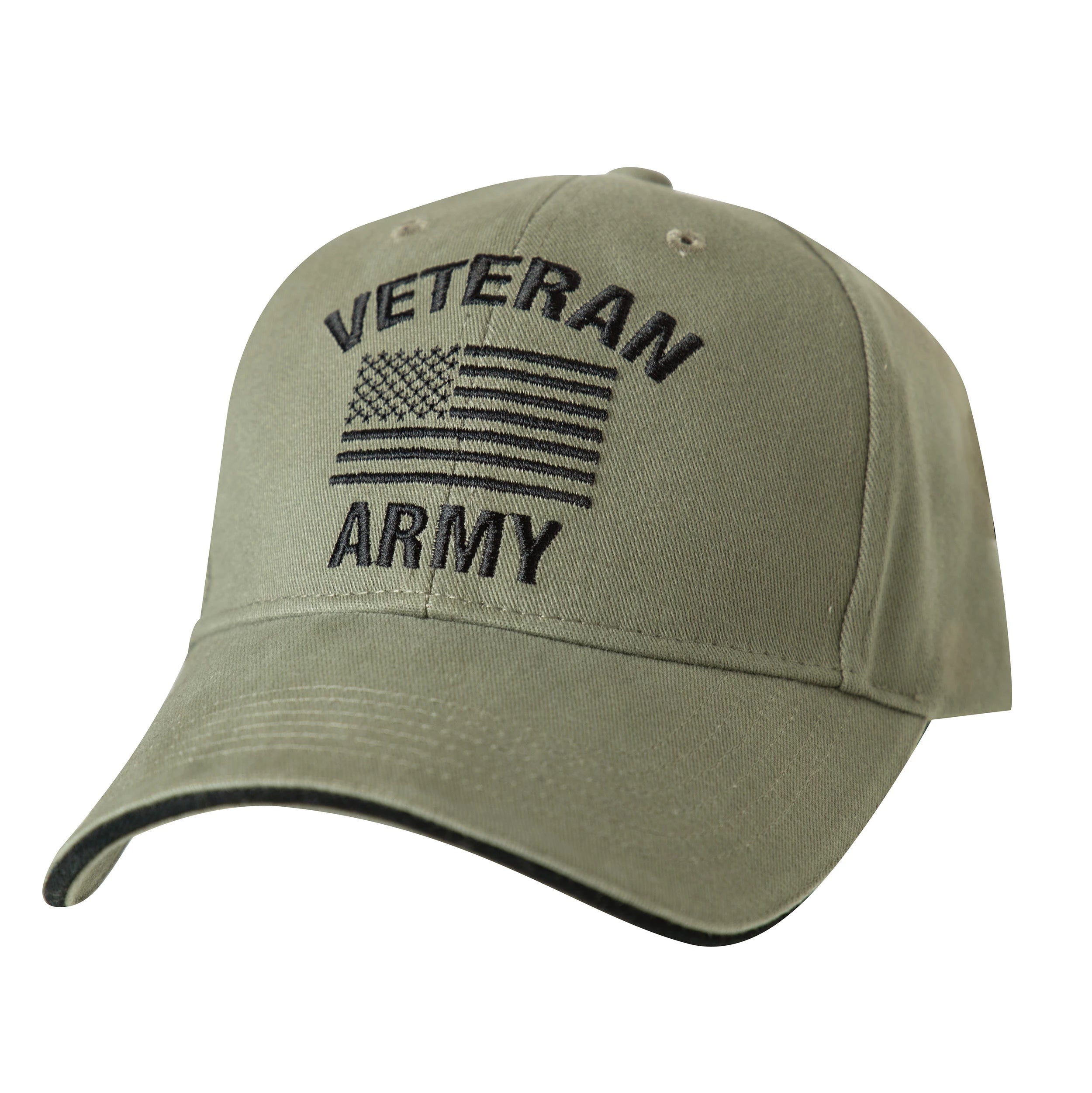 Rothco Vintage Low Profile Cap - Army Veteran Baseball Caps detail photo
