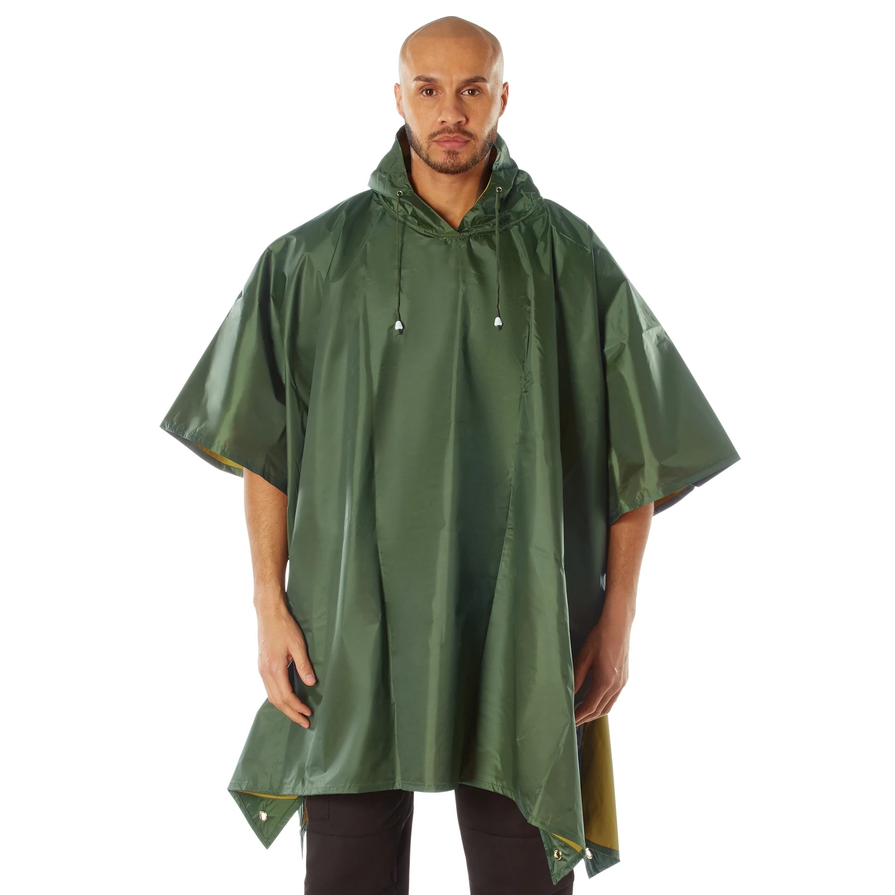 Rothco Reversible Rubberized Poncho Rain Ponchos detail photo