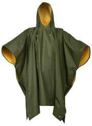 Rothco Reversible PVC Ponchos Olive Drab Rain side detail photo