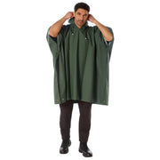 Rothco Rubberized Rainwear Poncho Ponchos reverse view Security Pro USA