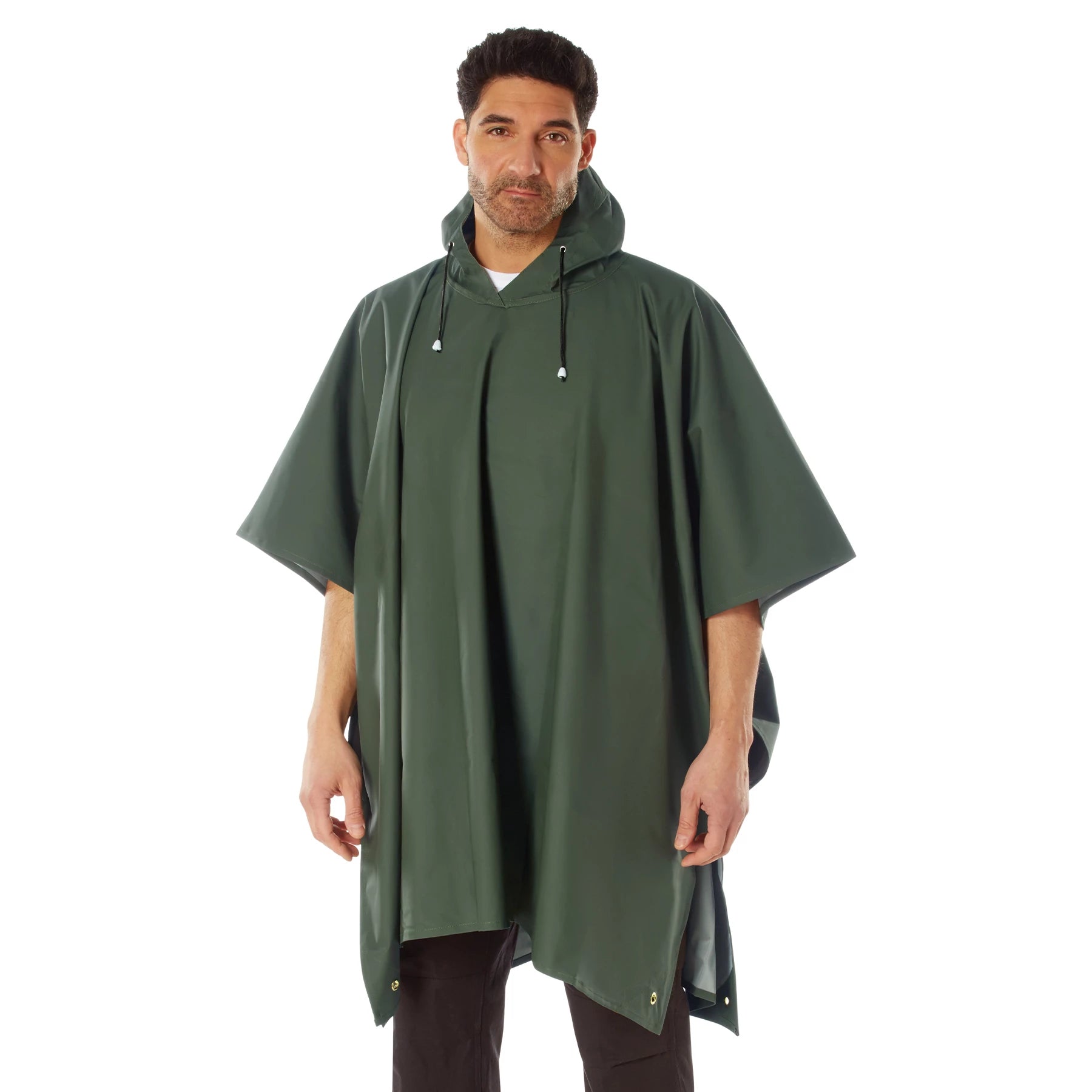 Rothco Rubberized Rainwear Poncho Ponchos detail photo Security Pro USA