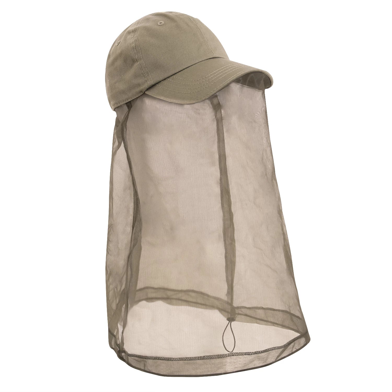 Rothco Operator Cap With Mosquito Net Khaki Low Profile additional angle photo