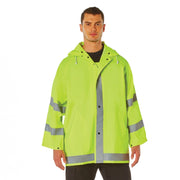 Rothco Safety Reflective Rain Jacket Uniform Jackets additional view