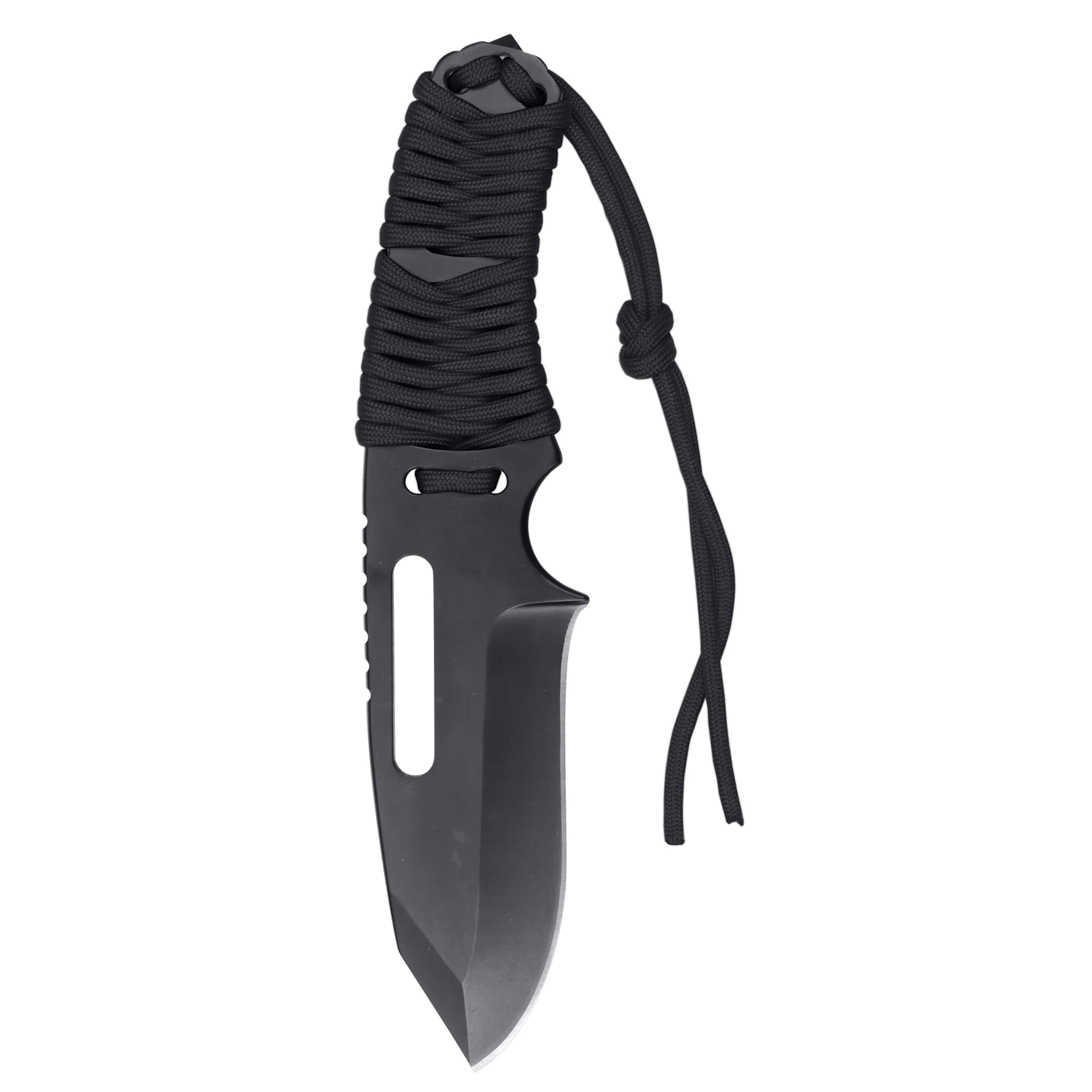 Rothco Large Paracord Knife With Fire Starter Black Hunting & detail photo