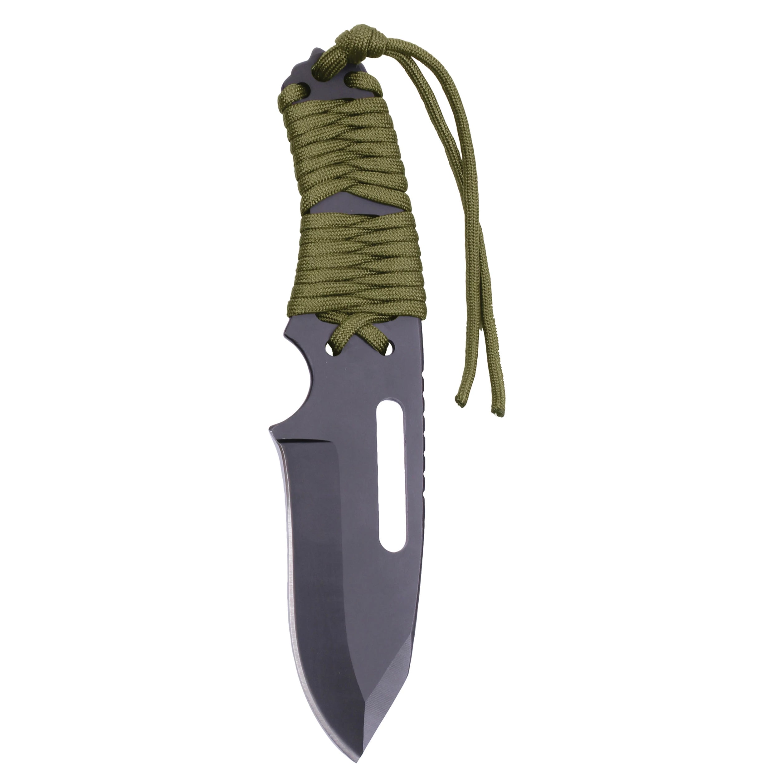 Rothco Large Paracord Knife With Fire Starter Black Hunting side detail photo