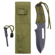 Rothco Large Paracord Knife With Fire Starter Black Hunting & close-up photo
