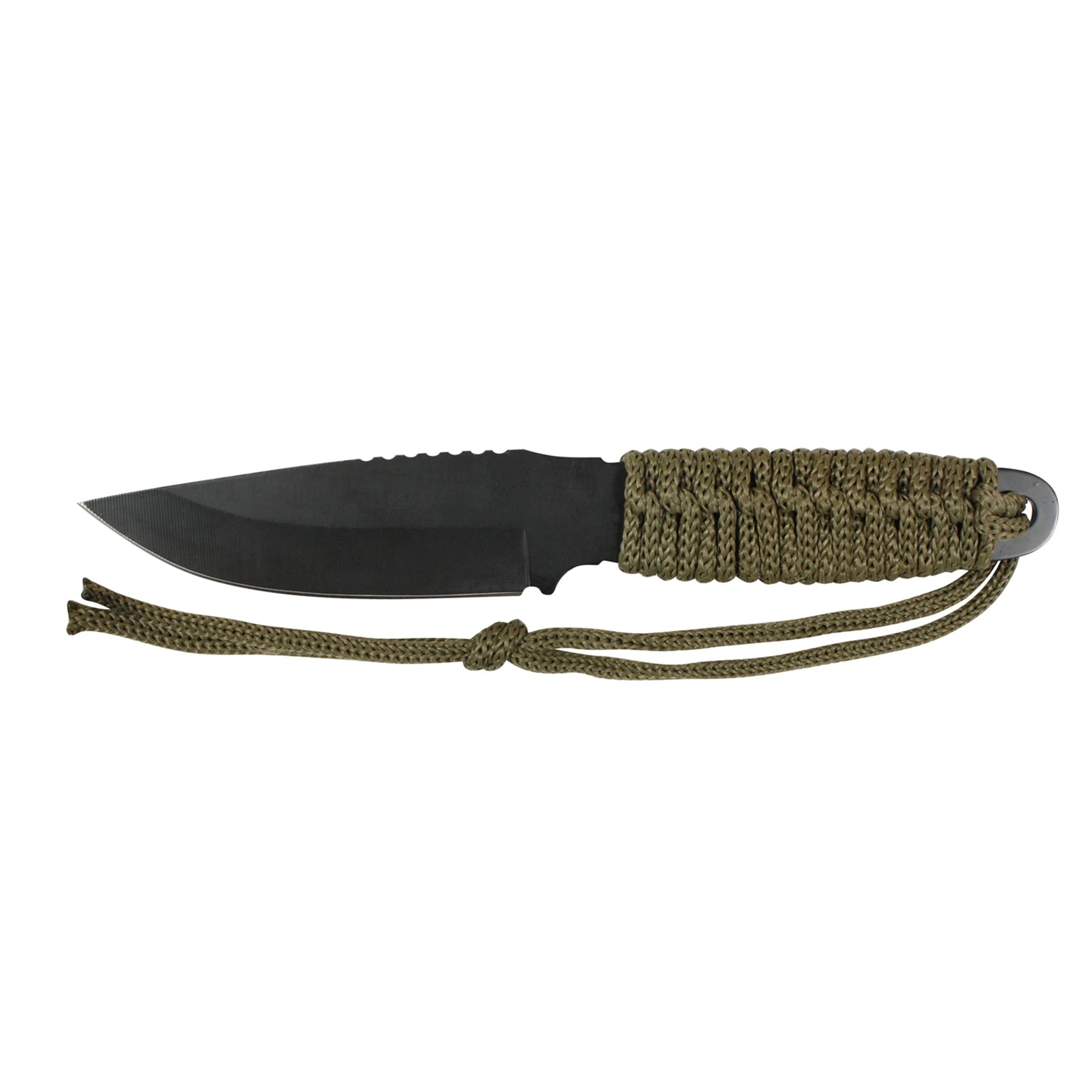 Rothco Paracord Knife With Fire Starter Olive Drab Bug Out reverse view