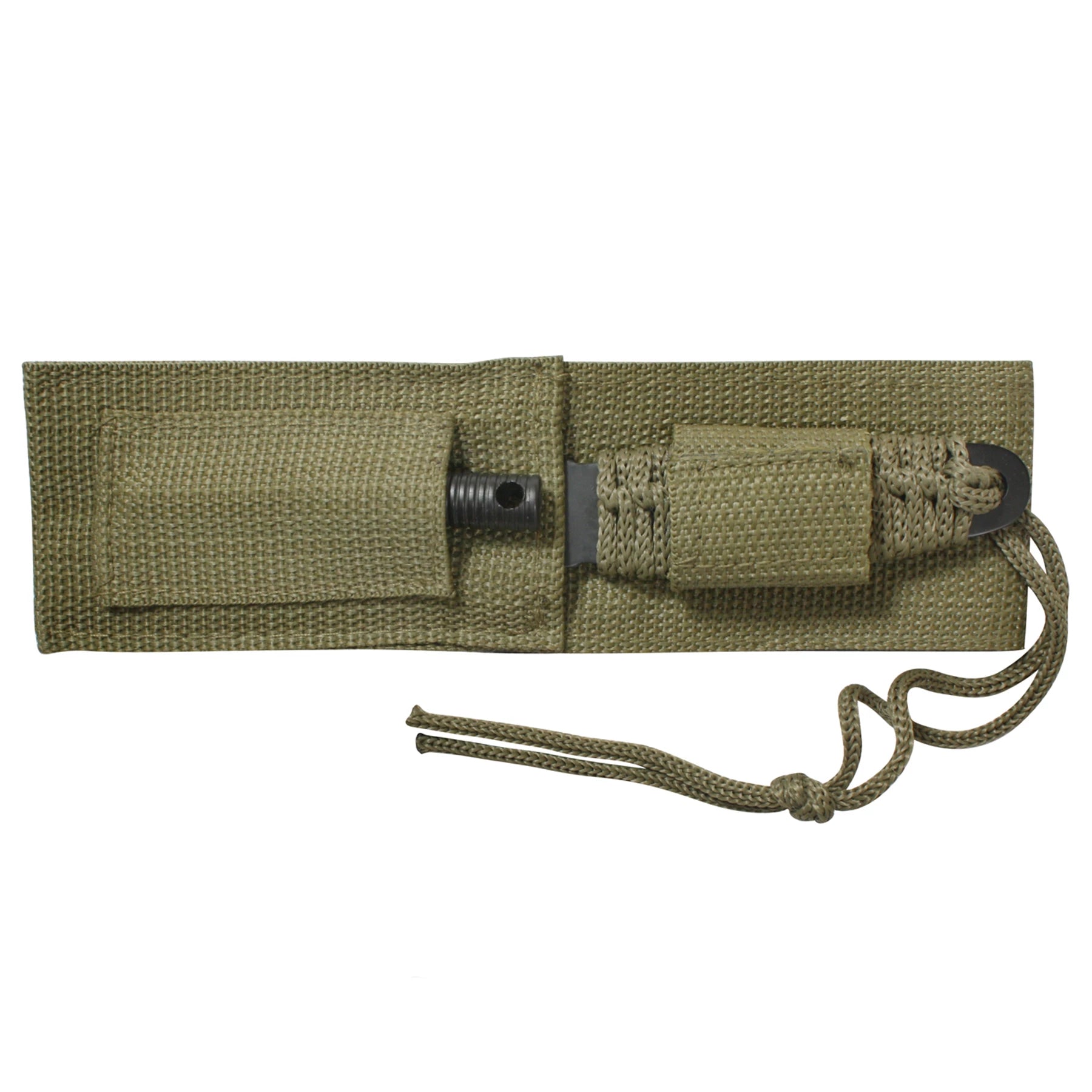 Rothco Paracord Knife With Fire Starter Olive Drab Bug Out close-up photo