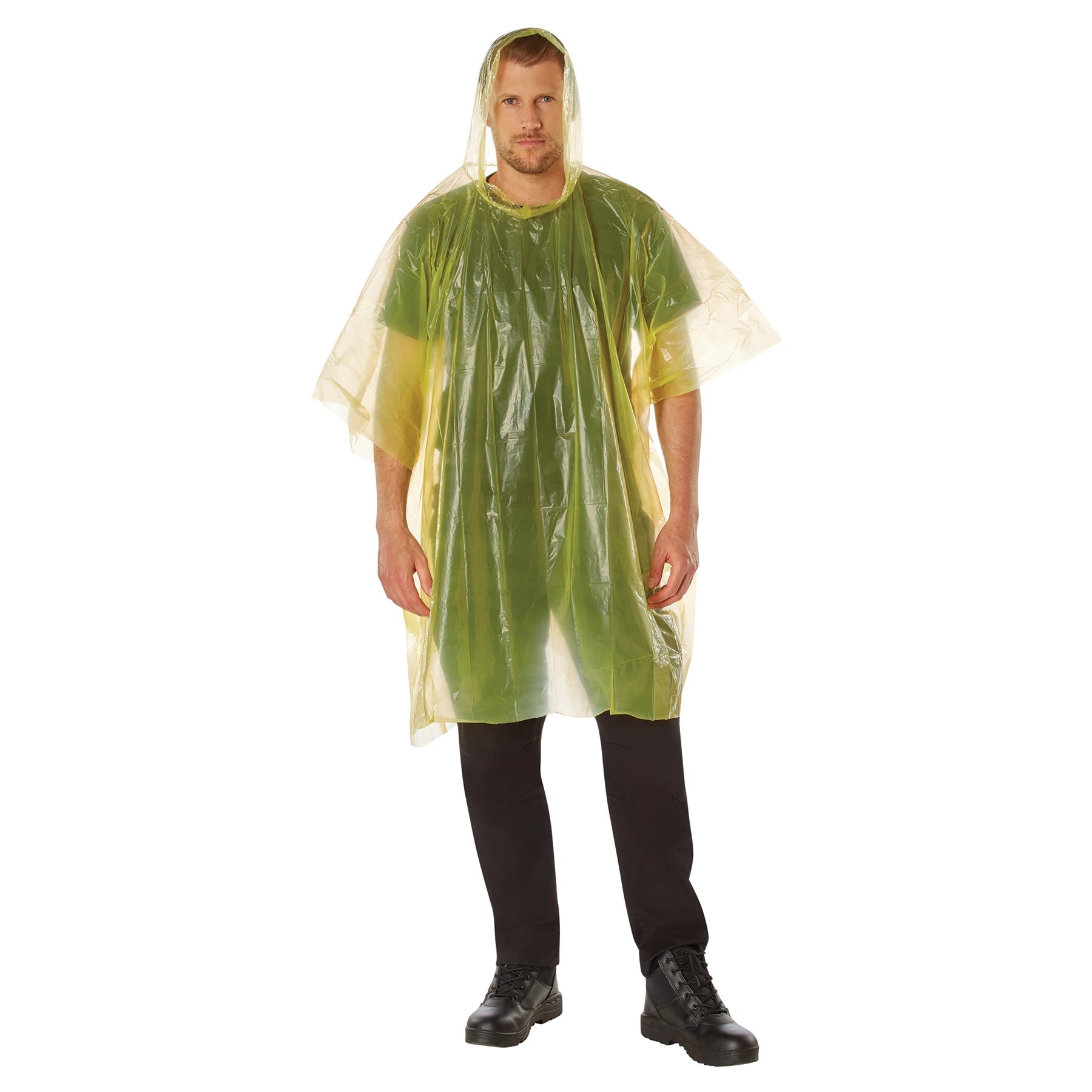 Rothco All Weather Emergency Poncho Bug Out Bag Collection angled product photo