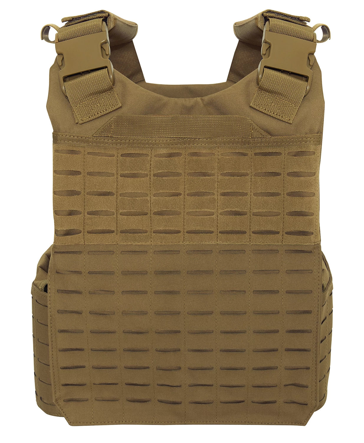 Rothco Laser Cut MOLLE Plate Carrier Vest Black Regular Tactical detail photo