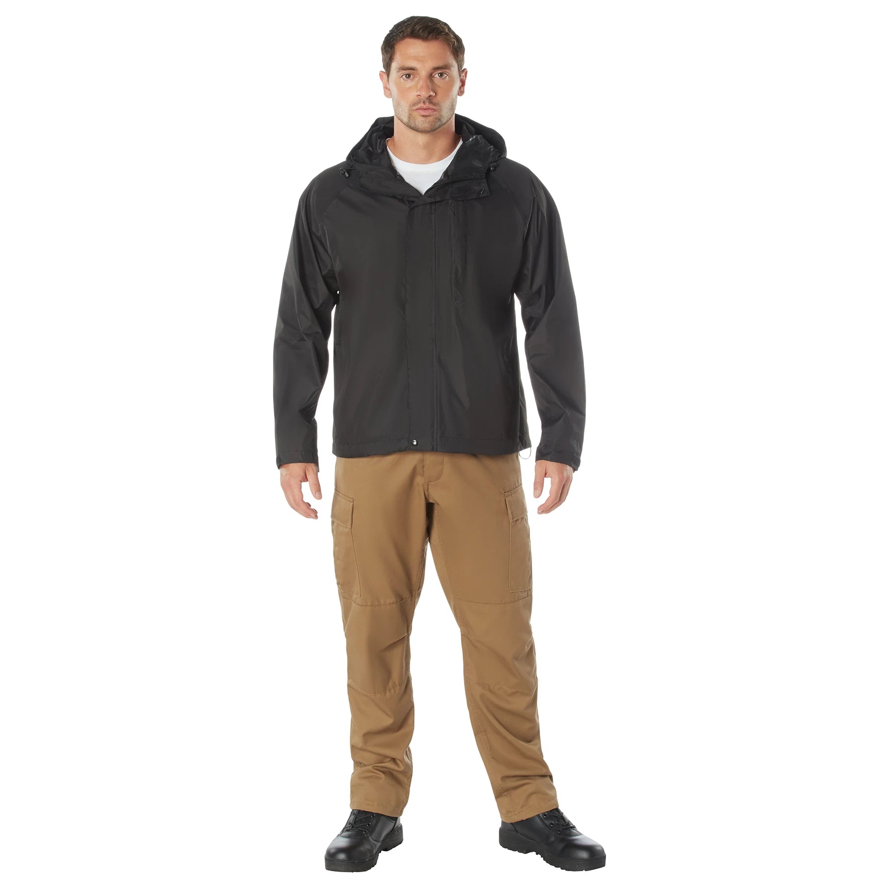 Rothco Packable Rain Jacket Outerwear close-up photo Security Pro USA