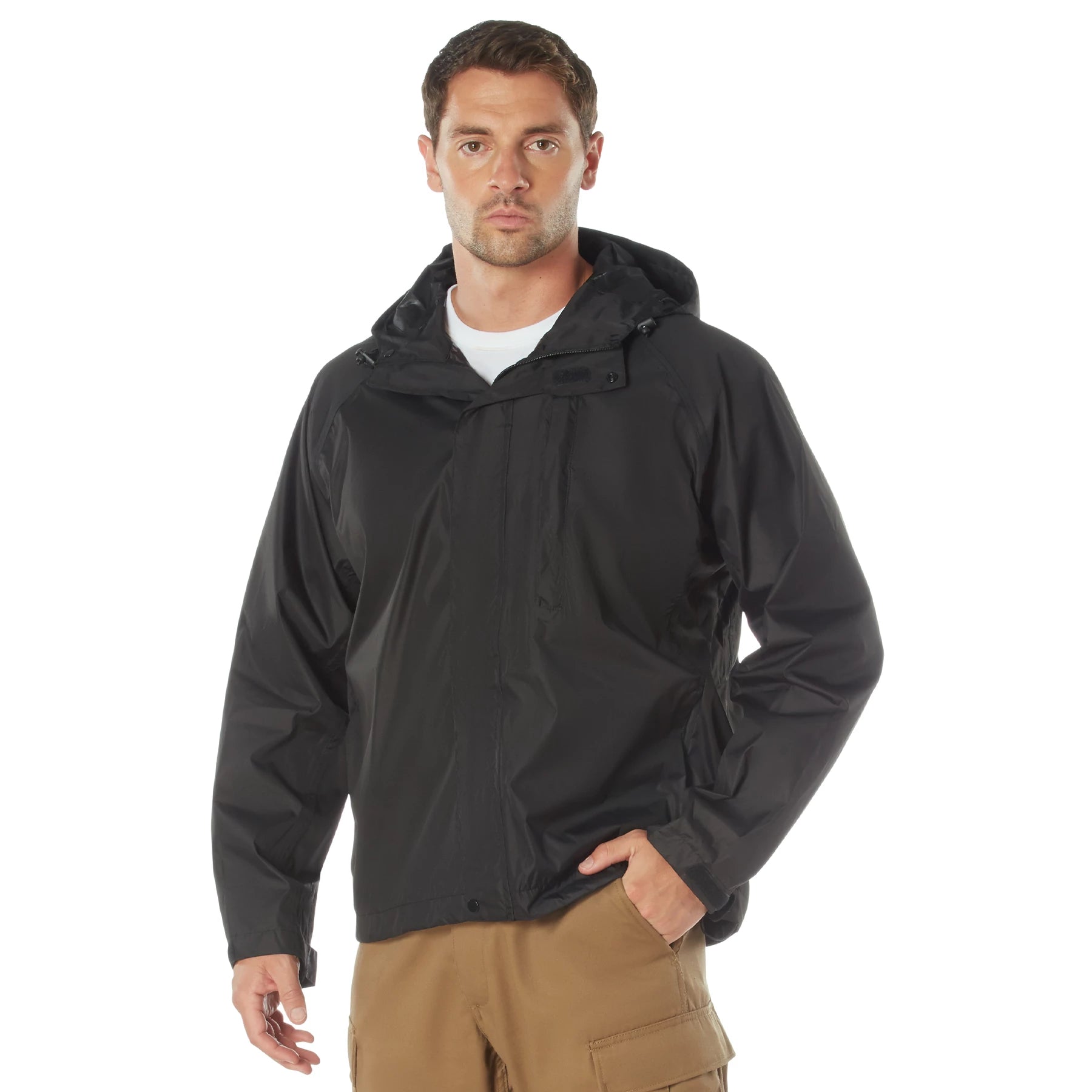 Rothco Packable Rain Jacket Outerwear detail photo Security Pro USA