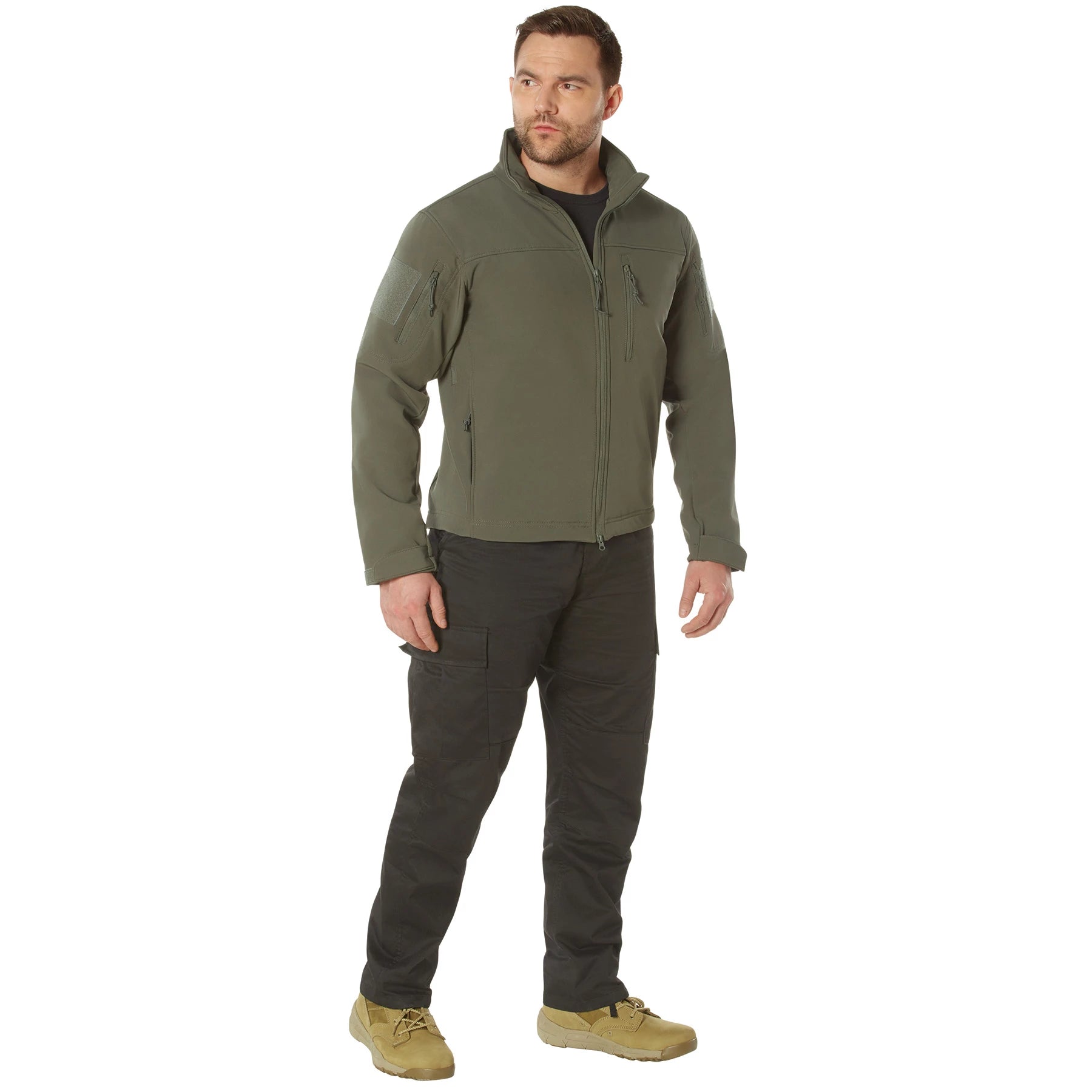 Rothco Stealth Ops Soft Shell Tactical Jacket Jackets angled product photo