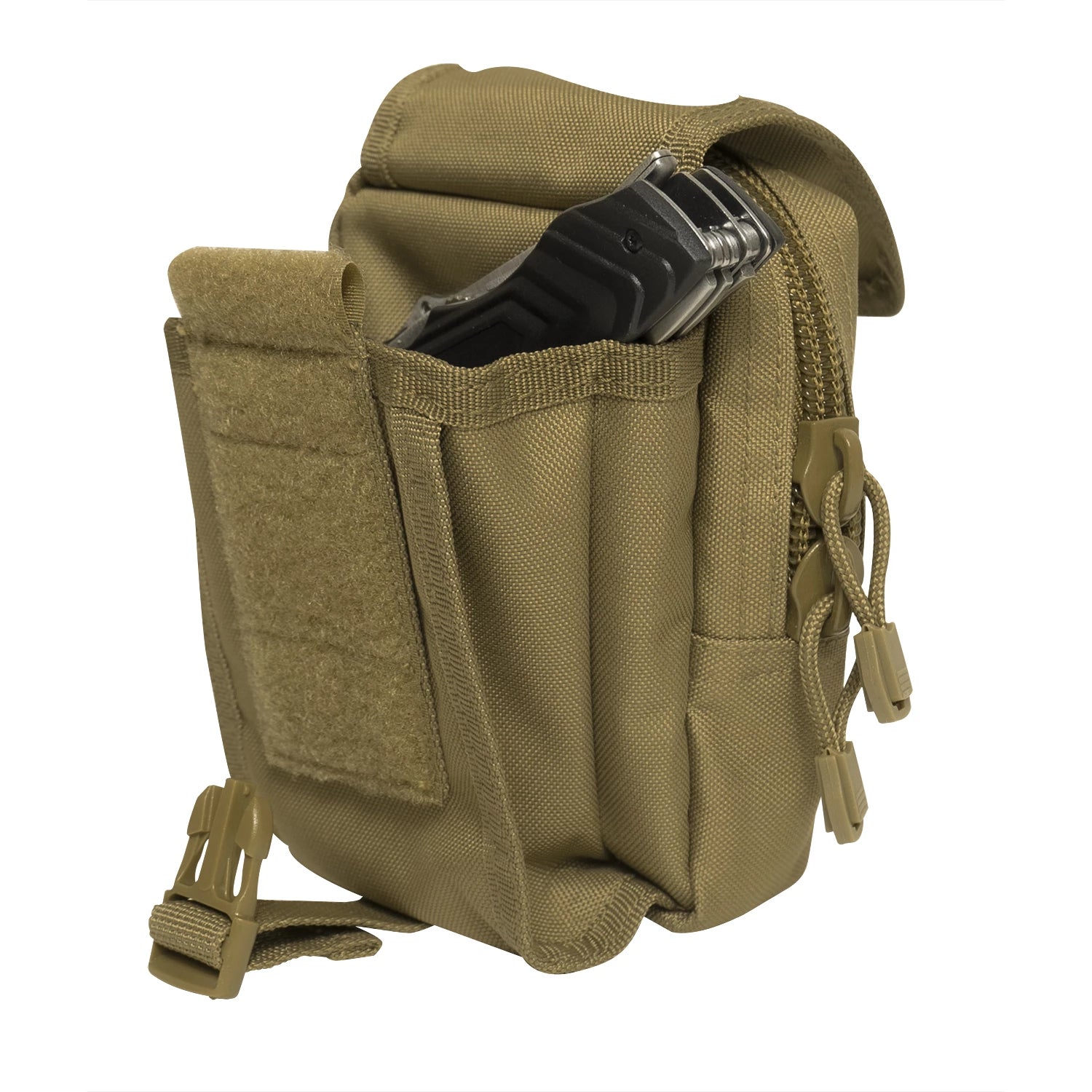 Rothco MOLLE Compatible EDC Everyday Carry Accessory Pouch Black Pouches reverse view