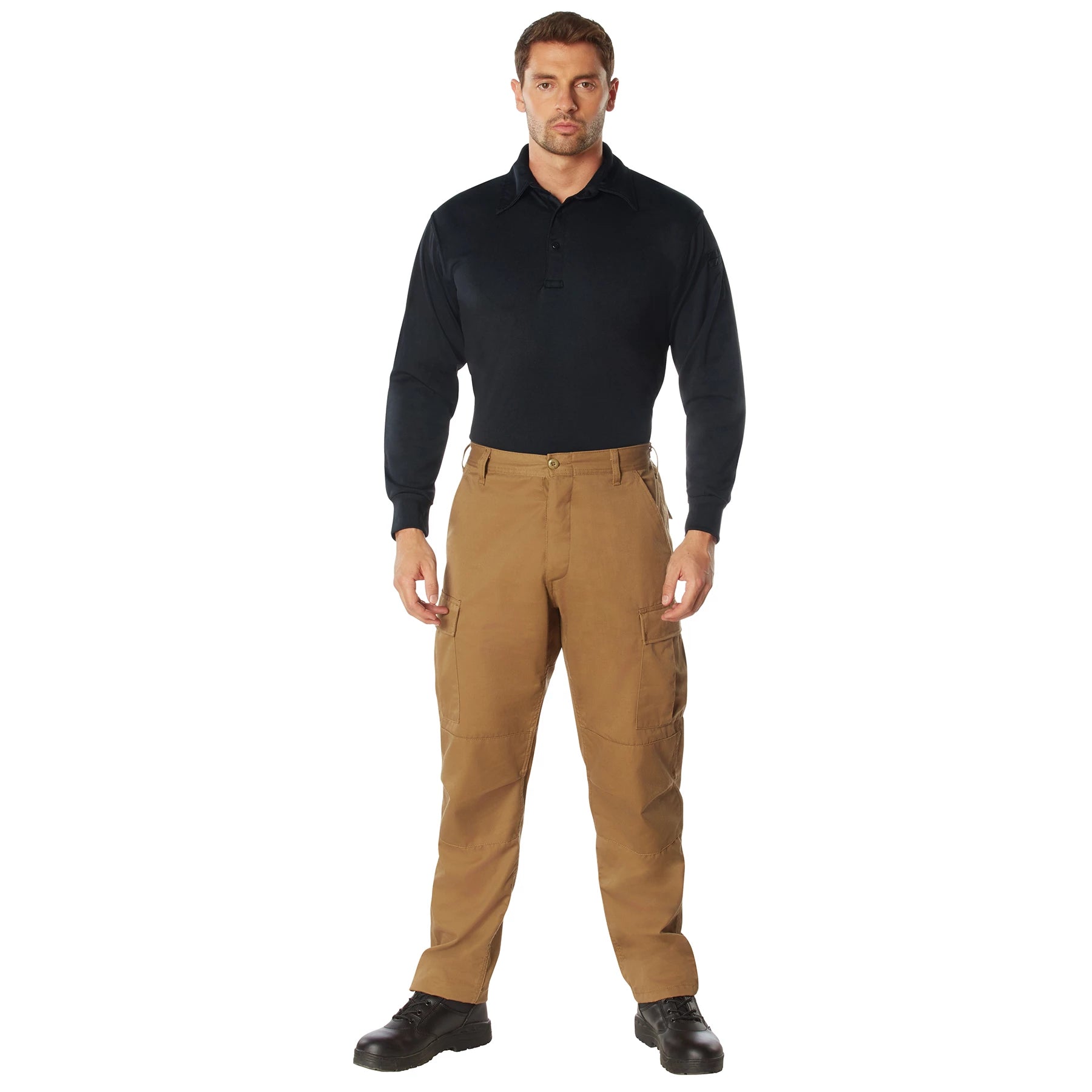 Rothco Long Sleeve Tactical Performance Polo Shirts close-up photo
