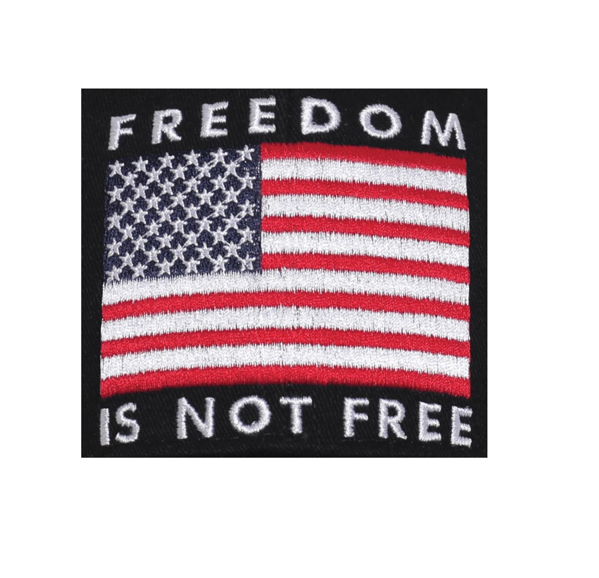 Rothco Freedom Is Not Free Low Profile Cap Black side detail photo