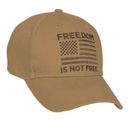 Rothco Freedom Is Not Free Low Profile Cap Black Baseball detail photo