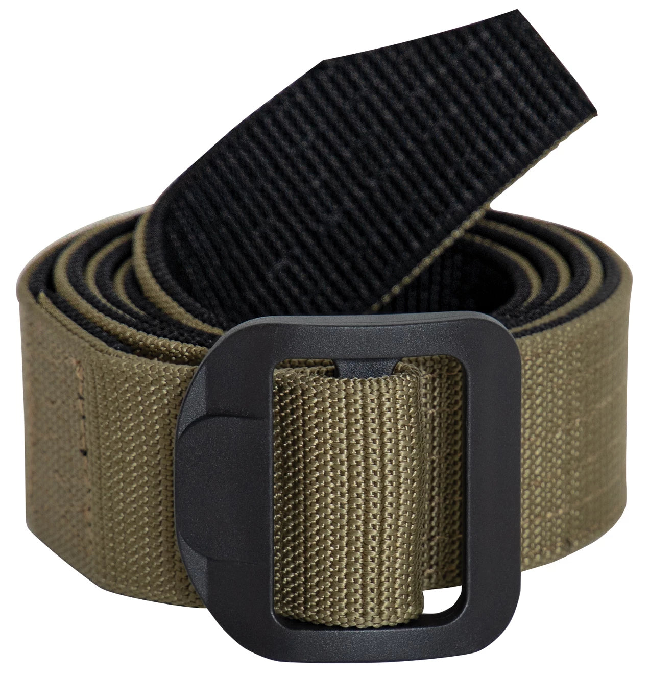 Rothco Reversible Airport Friendly Riggers Belt - Black / Coyote detail photo