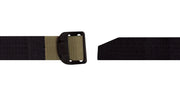 Rothco Reversible Airport Friendly Riggers Belt - Black / Coyote close-up photo